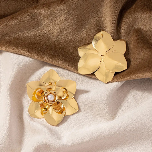 Golden Flower Earrings