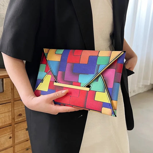 Color Block Clutch