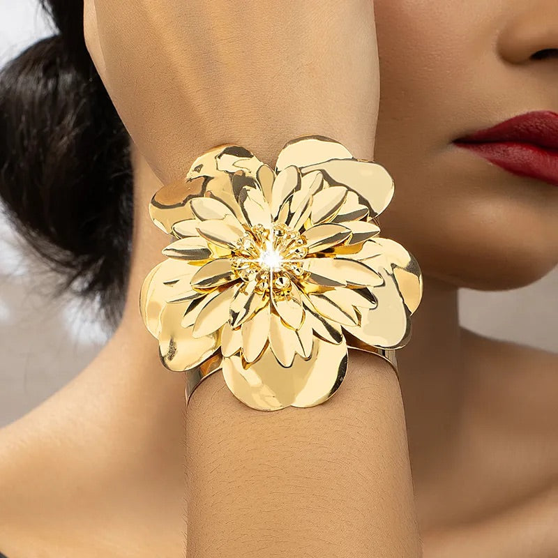 Golden Flower Cuff