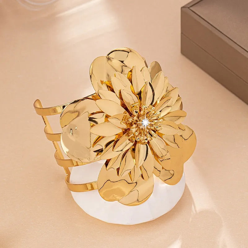 Golden Flower Cuff